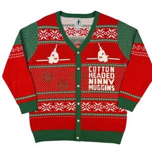 Elf Ugly Christmas Cardigan Sweater Mens XL Buddy The Elf Movie Holiday Party